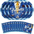 thumbnail image 1 of 50Pcs Fathers Day Paper Plates and Napkins Disposable paper plates for Father's Day Party Supplies, 1 of 6