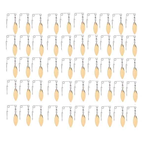 50Pcs Fishing Spinnerbait Smooth Spoons Rigs Fishing Spoons Lures for Making Spinner Shafts Fishing Lures Easy to Use