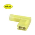 thumbnail image 1 of 50Pcs Flag Crimp Terminals Female Nylon Fully Insulated Wire Connectors Yellow, 1 of 5