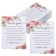 thumbnail image 1 of 50Pcs Floral Wedding Thank You Place Setting Cards 4x6Inch Flower Paper Thank You Card Rectangle with Word Wedding Seat Card, 1 of 5