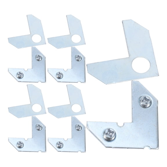 50Pcs Frame Support Brackets Silver Aluminum Picture Frame Corner Plates for Canvas and Mirror Frames