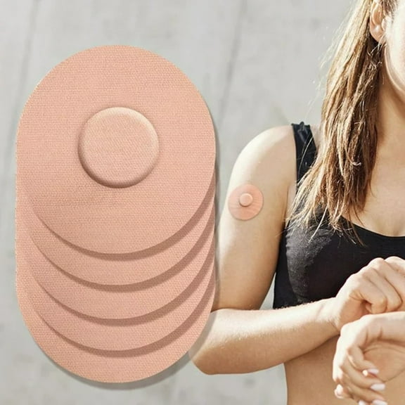 50Pcs Freestyle Libre Sensor Covers Waterproof Adhesive Patches Flesh Flexible CGM Patches Without Glue Center Patches