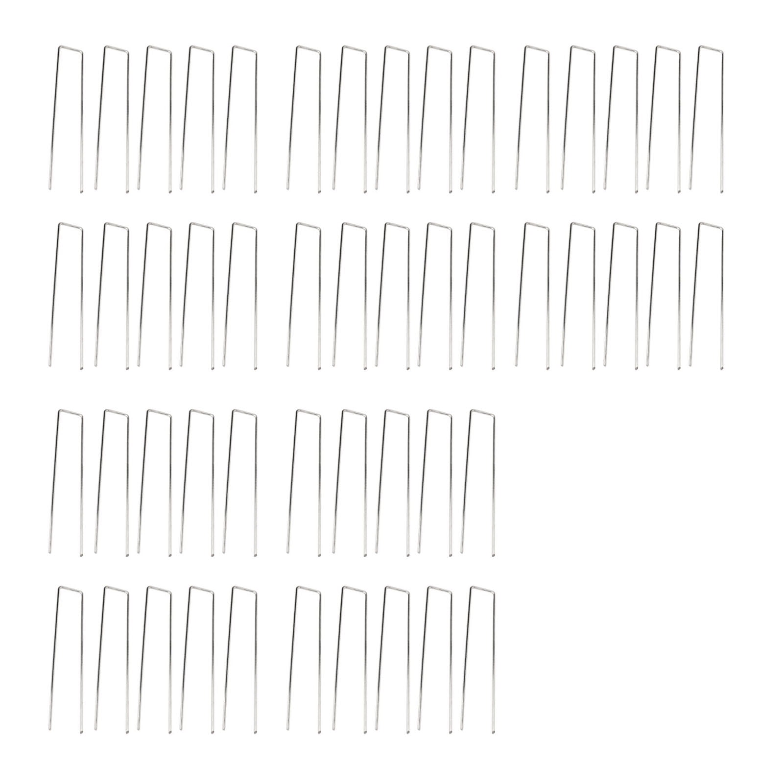 50Pcs Galvanized Steel Garden Stakes U Shaped Tent Stakes U Shaped