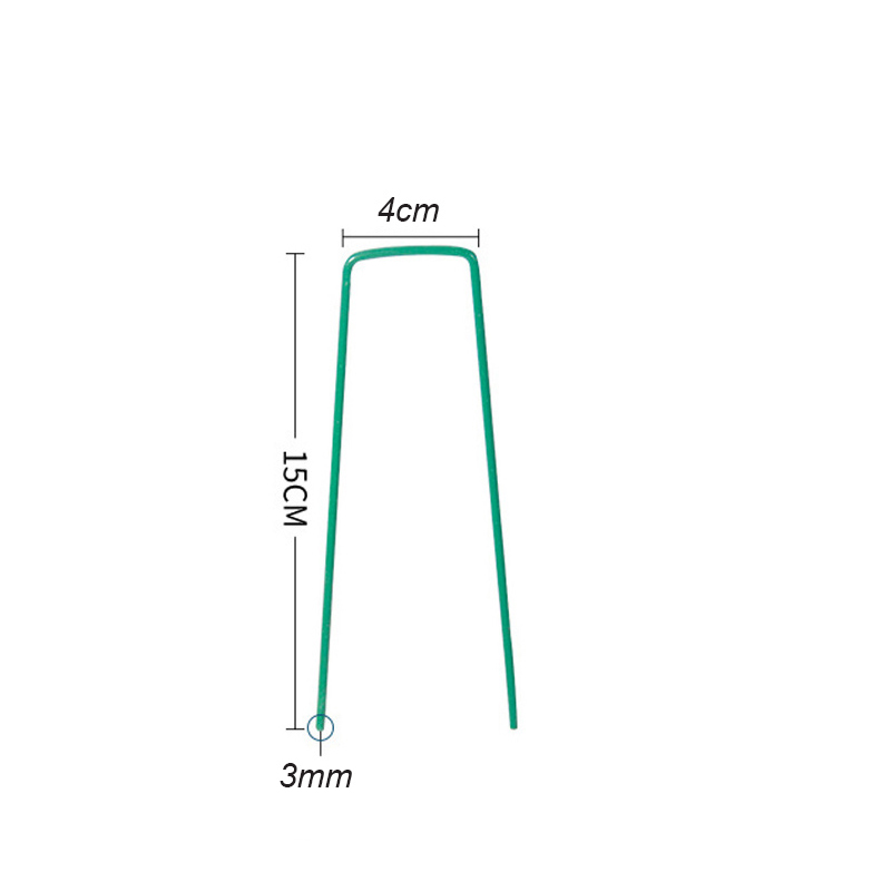 50Pcs Gauge Heavy Duty UShaped Garden Stakes Pins Galvanized Landscape