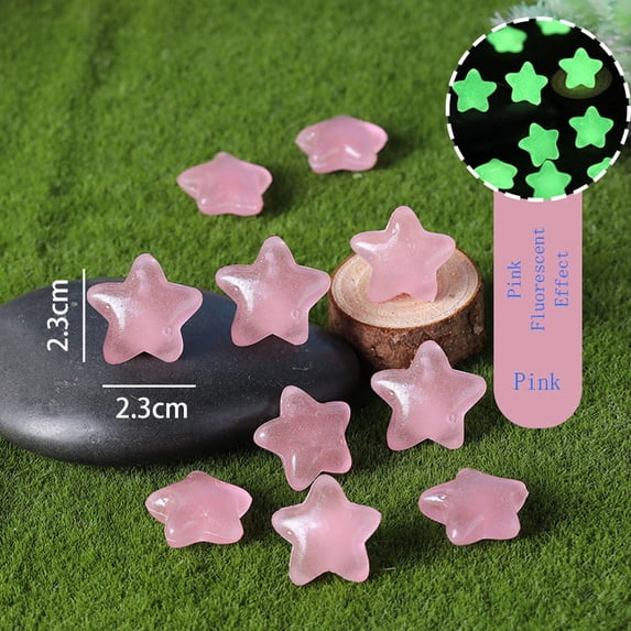 50Pcs Glow in The Dark Pebbles, Luminous Star Night Guide Stones Glowing Rocks Decor for Garden Walkway, Driveway, Fish Tank, Aquarium, Bonsai