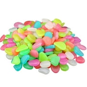 50Pcs Glowing Garden Stones Glow in the Dark Decorative Rocks for Outdoor Yard Pathway and Aquarium Fish Tank Landscaping Pebbles, Pink