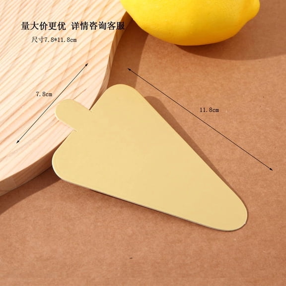 50Pcs Golden Cake Base Disposable Mousse Dessert Board Food Paper Mat Cupcake Display Tray Baking Tool