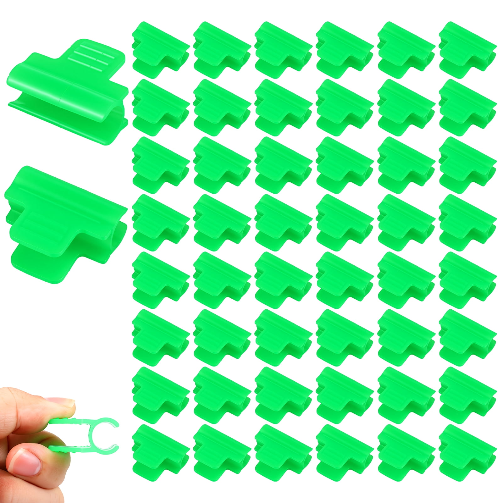 40-Pack Plastic Snap Clamps For 25mm PVC Pipe – Greenhouse Frame Tube Film Clips, Quick Attach Tarps, Shade Cloth, Netting To Pipe