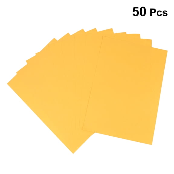 50Pcs Handmade Yellow Craft Paper Lightweight Pearlescent Shimmer for Scrapbooking