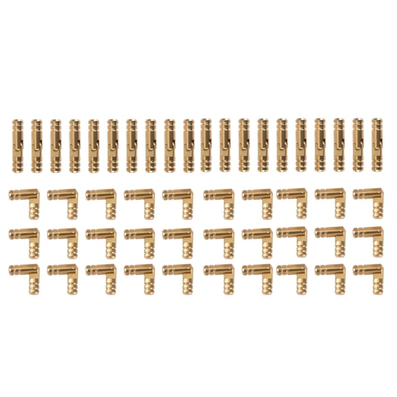 50Pcs Heavy Duty Miniature Brass Hinges Hardware For Wooden Chests Craft Boxes Antique Restoration Projects