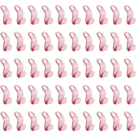 50Pcs Heavy-Duty Space Saving Cascading Connection Hooks Cascading Hanger Hooks Hanger Extender Clip Hangers Accessory Extender Hooks for Clothing Wall Plastic Hangers