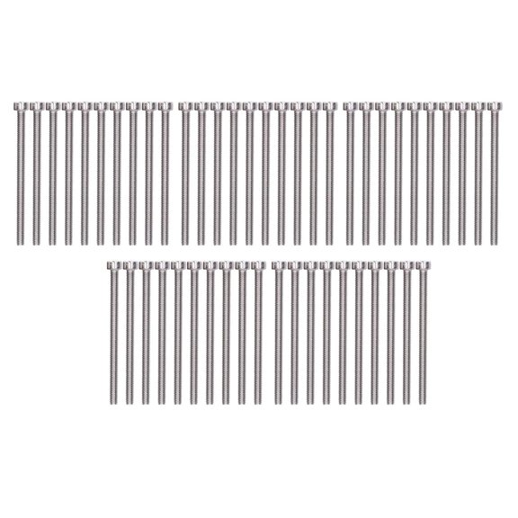 50Pcs Hex Socket Cup Head Screw, Galvanized Steel M4 Screws Electrical Appliances Communication Equipment for Machine Parts Fixing Clamping(2800-0004-0055), Screw