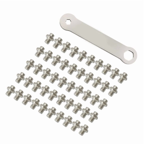 50Pcs Hexagonal Bike Pedal Studs Nonslip Threaded Spikes For Cycling Enthusiasts