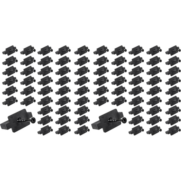 50Pcs Hidden Fasteners Clips for Deck Fastening, Black Nylon Plastic T Clips with Metal Screws for Composite Decking Boards Universal Deck Fastener Clips System (Pack of 2)