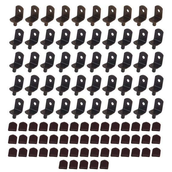 50Pcs Hole Punch Shelf Support Pins Replacement Reinforced L Shaped Shelf Supports Pegs For Cabinets And Bookcases