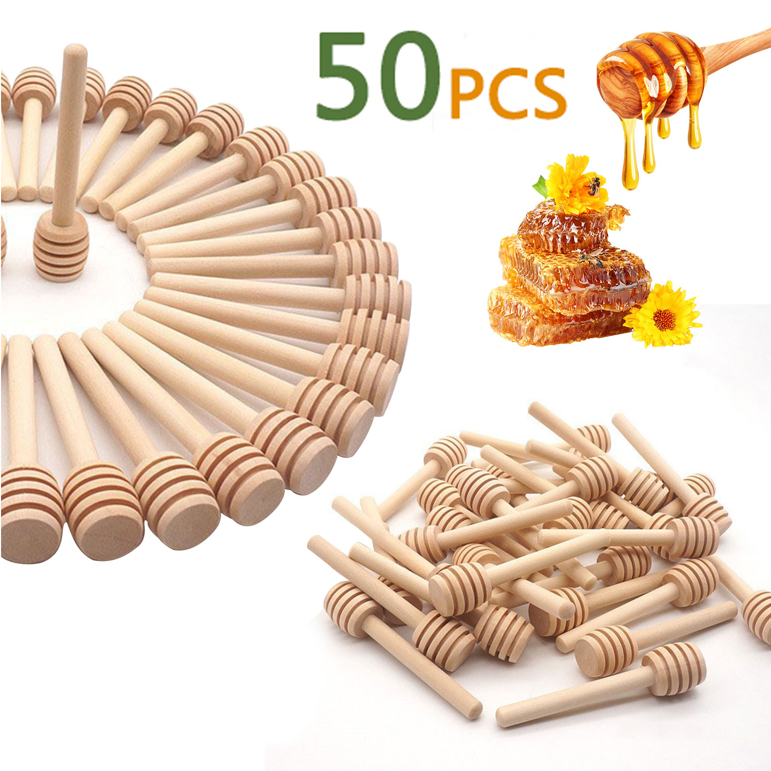 12pcs Honey Dipper Sticks Wooden Sticks Small Honey Spoons
