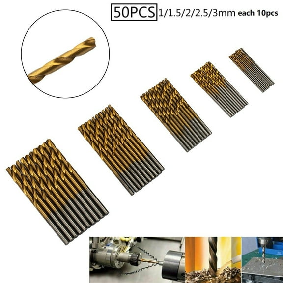 50Pcs Hss Cobalt Drill Bits Hss-Co for Hard Metal Stainless Steel 1Mm-300cmm