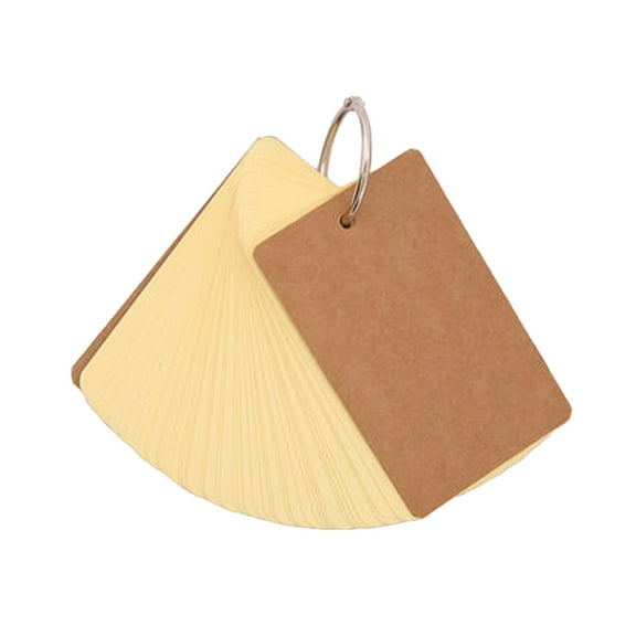 50Pcs Index Card Small Flashcard Unlined Study Card Punched Note Card with Binder Rings for Student Studying Learning