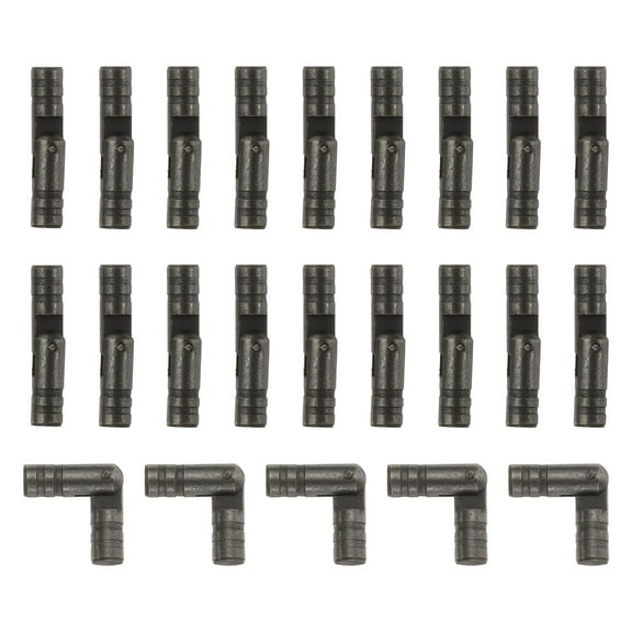50Pcs Invisible Barrel Hinges, 4x20mm Brass Concealed Hinge for Jewelry Box, Music Boxes, Black