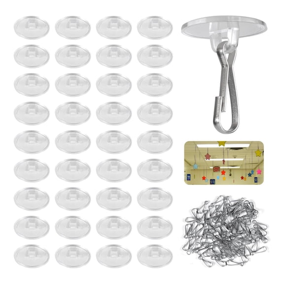 50Pcs Invisible Removable Adhesive Wall Hangers for Party Decors PVC Ceiling Hooks Practical Adhesive Without Residues