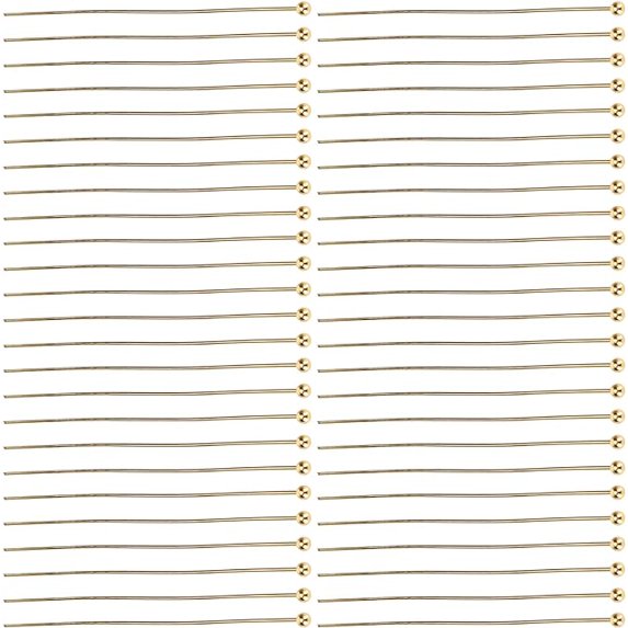 50Pcs Jewelry Making Tools, Gold Stainless Steel Ball Head Pins Suitable for Making Jewelry to Create Unique Jewelry Accessories, 340mm / 1.57in