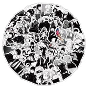 50Pcs Jujutsu Anime black and white Decals Popular Classic Anime Stickers Cartoon Waterproof Vinyl Decals for Water Bottle Laptop Guitar Car Luggage Skateboard Manga Gifts for Teens Kakashi1352