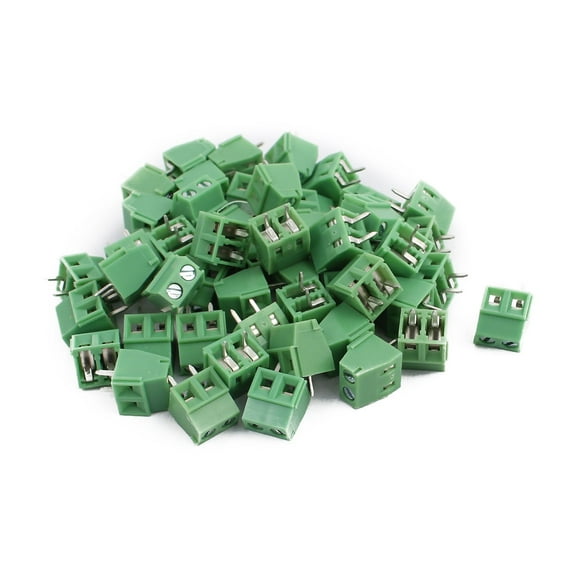 50Pcs KF128 AC300V 10A 2P 3.81mm Pitch Screw Type PCB Terminal Blocks Connector