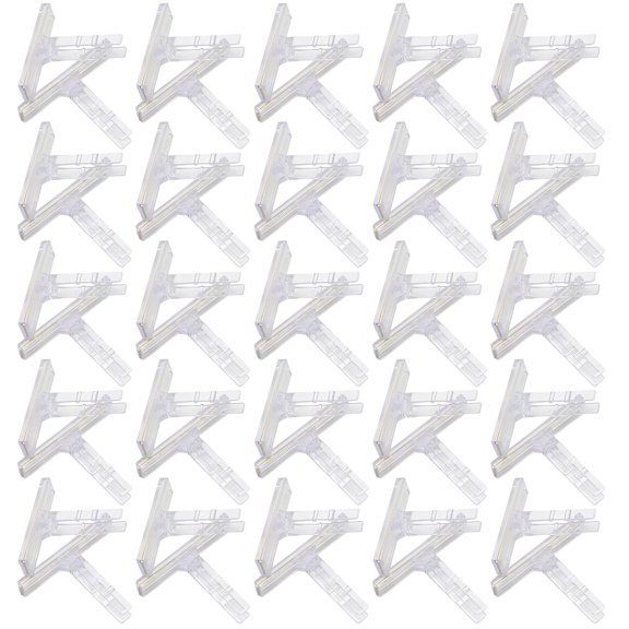 50Pcs KLM-A Terminal Transparent Mark Clip, 46x38x9mm UK Series Terminal Fixed Block Tag Screw Terminals Holder Clear