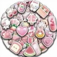 thumbnail image 1 of 50Pcs Kawaii Pink Love Pvc Sticker Aesthetic Korean Stationery Decoration Scrapb, 1 of 6