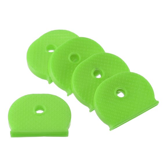 50Pcs Key Cap Cover Tags Keys Identifier Label ID Silicone Sleeve Green