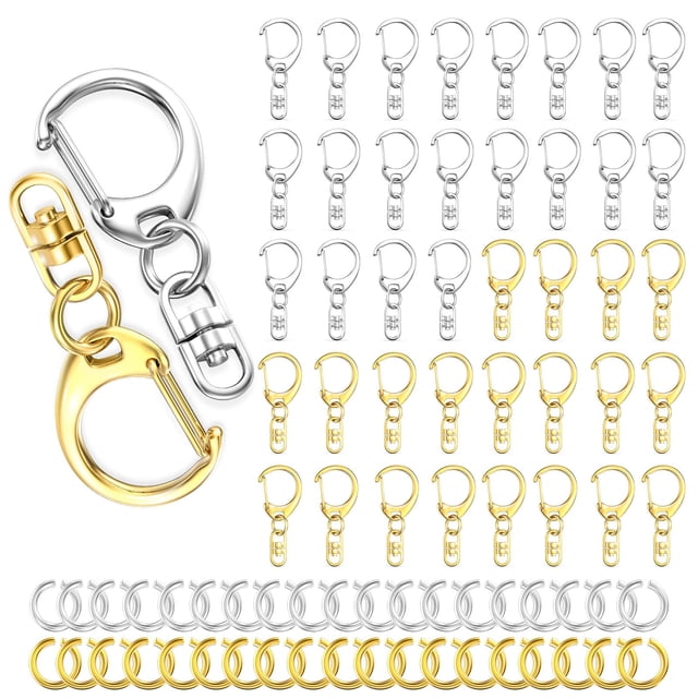 45 Pcs Lobster Claw Clasps - 15 Color Swivel Snap Hooks For Keychains, Jewelry, Bags & DIY Crafts