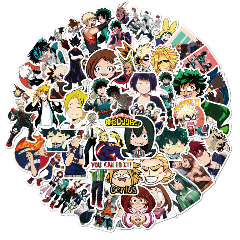 Small Stickers 52Pcs Cute Anime Stickers Pack, Cartoon Aesthetic Vinyl ...