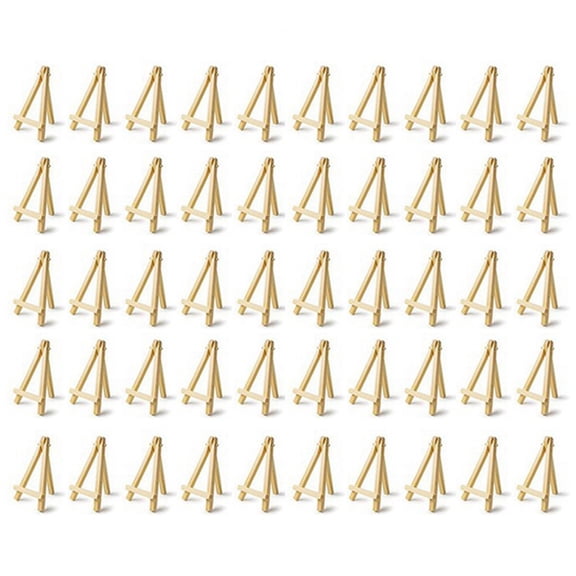 50Pcs Kids Mini Wooden Easel Art Painting Card Stand Display Holder Drawing for School Student Artist Supplies 16X9cm