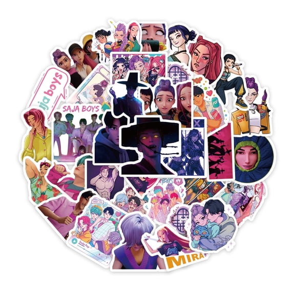 50Pcs Demon pop Anime POP Decals Popular Classic Anime Stickers Cartoon Waterproof Vinyl Decals for Water Bottle Laptop Guitar Car Luggage Skateboard Manga Gifts for Teens (9967)