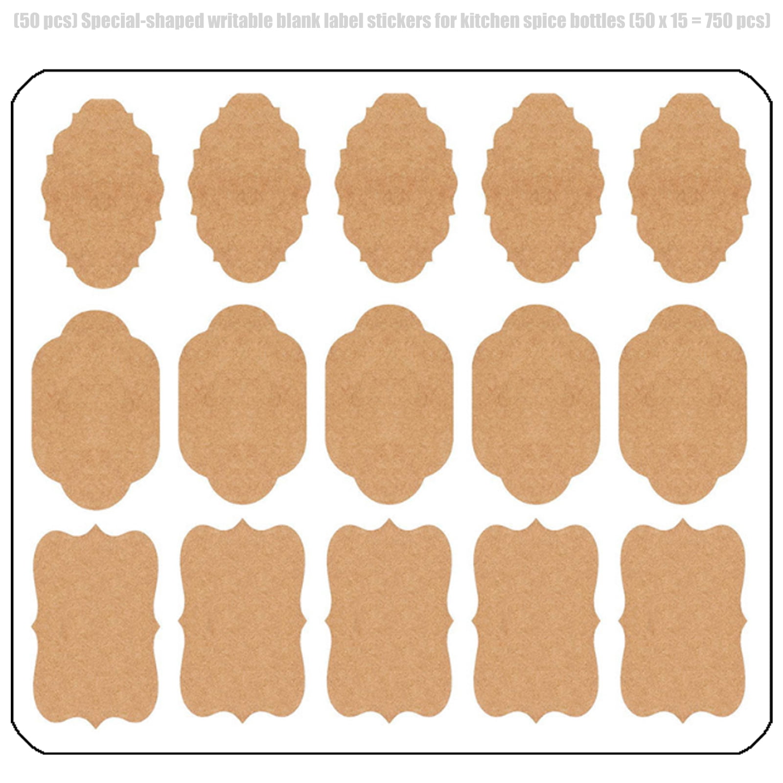 50Pcs Krafts Label Sticker,Adhesive Writable Gift Tages Stickers for ...