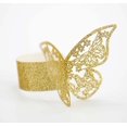 thumbnail image 1 of 50Pcs Laser Hollow Paper Butterfly Paper Ring Glitter Gold Paper Button Towel Button Napkin Button, 1 of 9