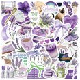 thumbnail image 1 of 50Pcs Lavender Stickers Waterproof Vinyl Decals for Water Bottles Journals Laptops and Phone Case Decoration Floral DIY Art, 1 of 6