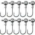 thumbnail image 1 of 50Pcs Lead Jig Heads Fishing Hooks Crappie Bass Trout Lures Bait Tackle 1g-28g, 1 of 11