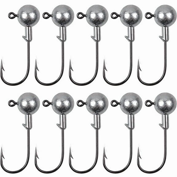 50Pcs Lead Jig Heads Fishing Hooks Crappie Bass Trout Lures Bait Tackle 1g-28g