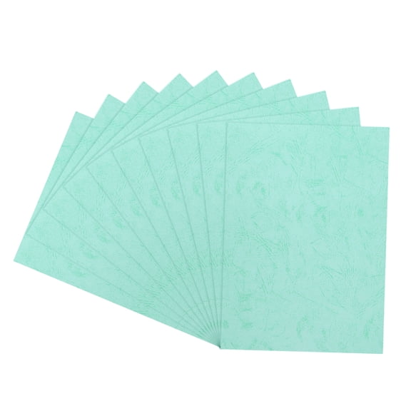 50Pcs Leather Texture Paper Binding Covers, Binding Presentation Covers, 8.5x11.5 Inches, 8 Mil 65 Lb, Pale Blue