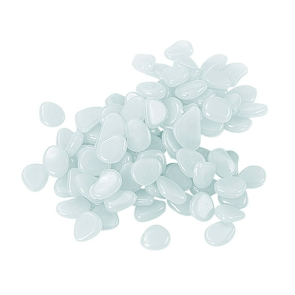50Pcs Luminous Stones Glow Rocks Decorative Pebbles - for Aquarium Fish Tank Sidewalk Garden Path Patio Terrace Lawn Yard, Glow in The Dark Rocks for Outdoor