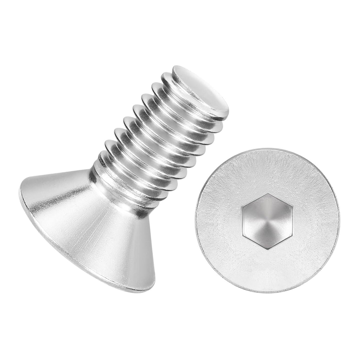 50Pcs[M4-0.7x10] Flat Head Socket Cap Screw Countersunk Bolt - Walmart.com