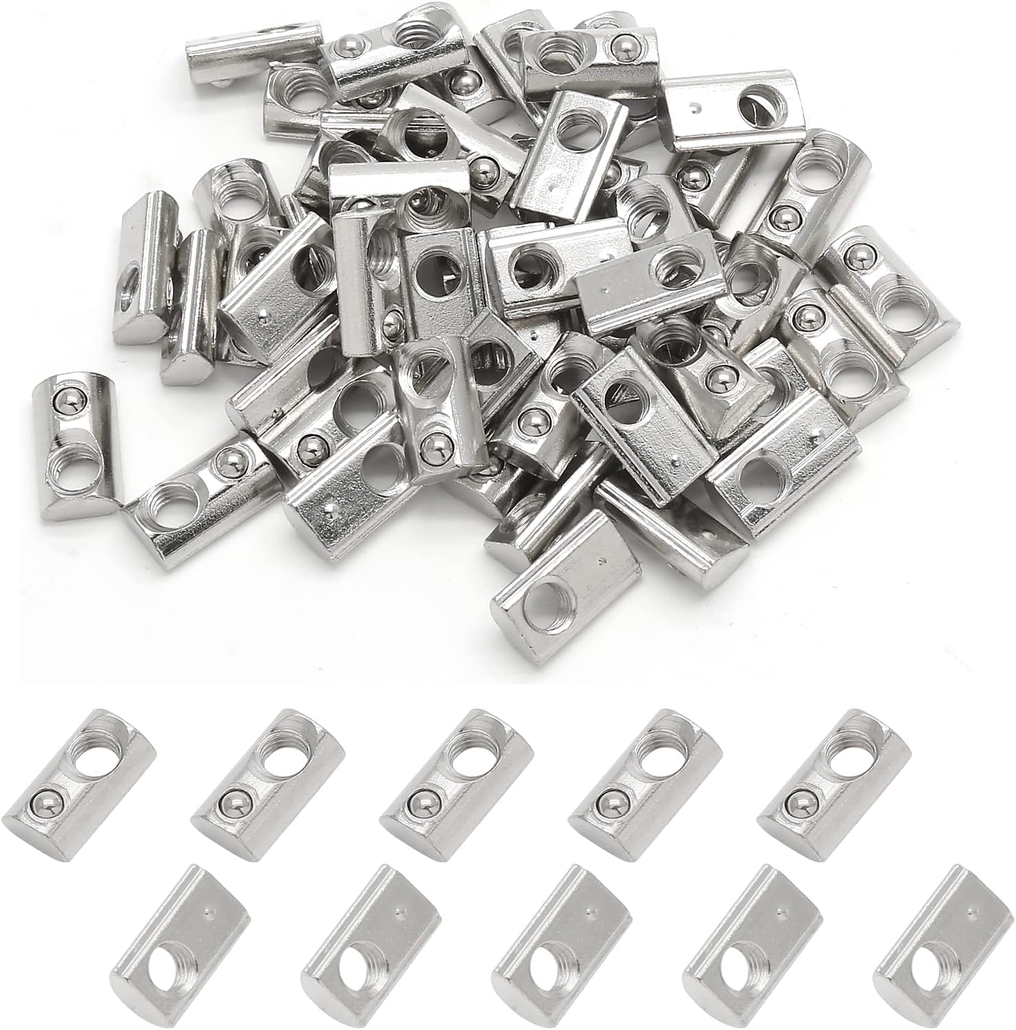 Sprand Screm Router 50Pcs M5 Spring T Nut 2020 Aluminum Extrusion T Nuts, Roll-in T Spring ...