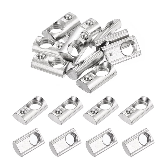 50Pcs M6 T Spring Nut Half Round T Nut Tee Slot 2020 Series