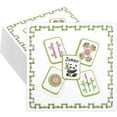 thumbnail image 1 of 50Pcs Mahjong Cocktail Napkins White Green Disposable Paper Napkin Decorative Beverage Dessert Hand Napkin for Wedding Bridal Shower Birthday Party, 1 of 4