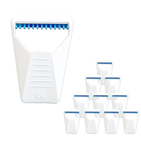 50Pcs Men's Portable shaving Disposable Prep Razors, Individually Package Protection Cover Easy to Carry Stainless Steel Single Blade Professional Dry/Wet for Hotel Gym Summer Travel (BLUE)