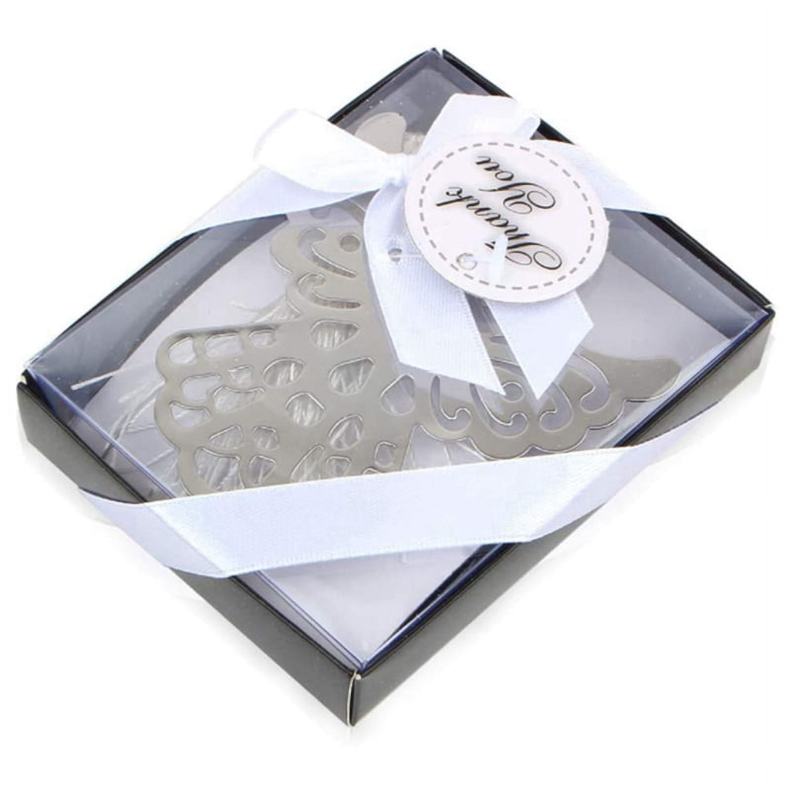 50Pcs Metal Angel Bookmark Favor with Elegant Silk Wedding Favor Gift Boxed Book Lovers Collection Bookmark