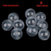 50Pcs Mini 32MM Clear Transparency Plastic Capsule Toy Surprise Ball Tiny Container Making Things Model Gashapon toy