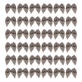 thumbnail image 1 of 50Pcs Mini Gingham Ribbon Bow 1" Checkered Fabric Satin Ribbon Bows for Craft DIY Hair Bow Sewing Brown and White, 1 of 6