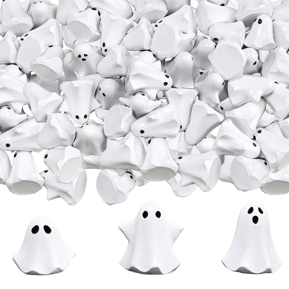 50Pcs Halloween Figurines, Mini Resin Ghosts, Tiny Halloween Miniatures for Spooky Tiered Tray Decor